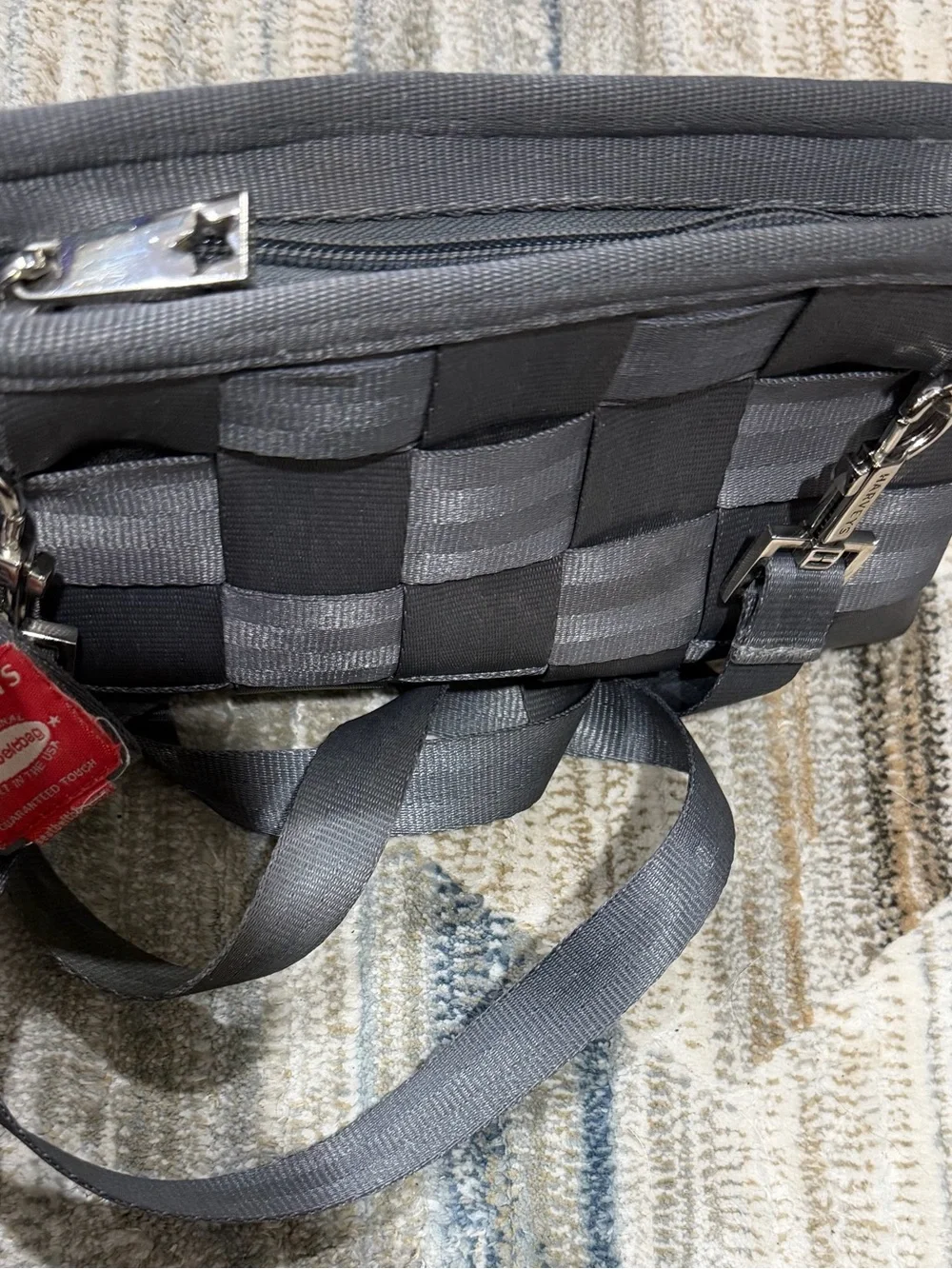 Harveys Woven Gray Messenger Bag